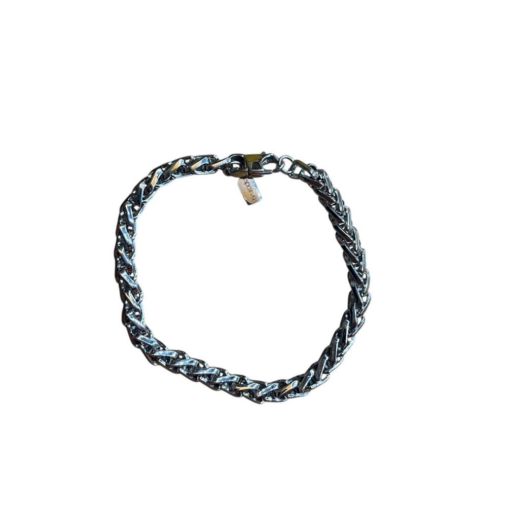 Silver Wheat Chain Bracelet from He Rocks collection like new
